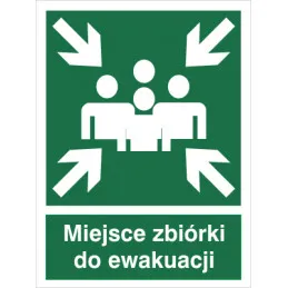 Znak: Miejsce zbiórki do ewakuacji