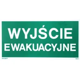 Tablica ewakuacyjna: wyjście ewakuacyjne